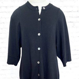 Vince Cashmere Blend Cardigan Long Black - Size Medium
